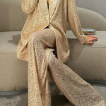 Sequined Suit Jacket And Trousers Set