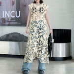 French Retro Hollow Lace Cover-up Dress