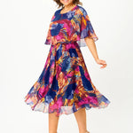 Evie Doyle | Floral Flutter Sleeve Midi Dress For Women