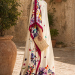 Elegant Printed Satin Loose Maxi Robe
