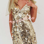 Celeste Glamour Sequin Mini Dress