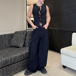 Tie-front Cardigan Slim-fit Vest