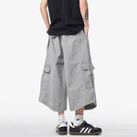 Loose Straight Wide-leg Casual Cropped Trousers
