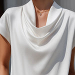Solid Color Loose-fitting Casual Short-sleeved Top
