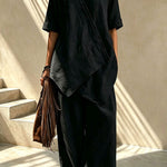 Tulum Asymmetric Linen Two-Piece Set