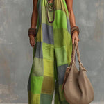 Maya Boho Chic Patchwork Jumpsuit