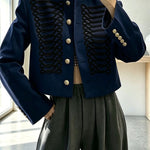 Aura Regal Military Corded Crop Jacket