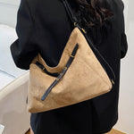 Vintage high-end suede multifunctional shoulder crossbody bag