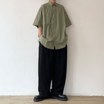 Japanese Retro Pure Cotton Loose Buttoned Shirt