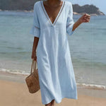 ELARA™ | Breezy Maxi Dress Flattering Comfort Seaside Style