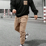 KZZ Crew-neck long-sleeve pullover and elastic-waist trousers