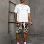 KZZ Retro floral brocade shorts