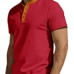 KZZ Men's Breathable Solid-Color Casual T-Shirt