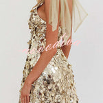 Celeste Glamour Sequin Mini Dress