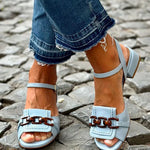 Audrey | Heeled Sandals with Chain Detail