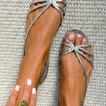 MABEL | Metallic Strap Sandals