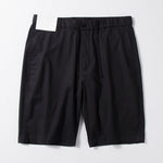 Thin Cotton and Linen Basic Solid Color Straight Loose Shorts