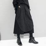 Fake Two-piece Casual Loose Stitching Irregular Wide-leg Pants
