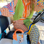 Colorful Unique Print Elastic Waist Pocketed Loose Bloomer Pants