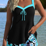 Chloe | V-Neck Printed Tankini