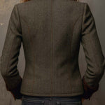 Colette™ | Vintage Herringbone Trim Blazer