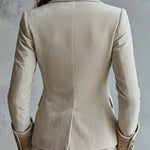 Cordelia | Ivory Embroidered Tailored Blazer