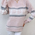 High-neck Snowflake Sweater