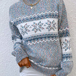 High-neck Snowflake Sweater