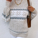 High-neck Snowflake Sweater