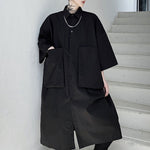 Large Pocket Loose Mid Length Shirt