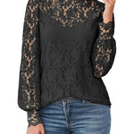 Zeagoo Lace Tops  with Separable Camisole Sexy Blouses Shirts 2 PCS Set
