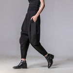 Wrinkled Banana Harem Pants