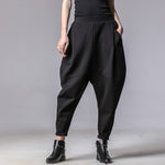 Wrinkled Banana Harem Pants