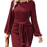 Zeagoo Women's Casual Knit Dress Long Sleeve Bodycon Dress
