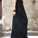 100% navy cotton linen quilting clothes sleeveless patchwork Love Dresses