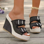 Marina Buckle Wedges