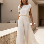Bianca Moretti | Elegant Pleated Jumpsuit For Women