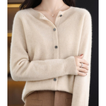 Mercy Cardigan for Women™ – Elegant Merino Wool & Soft Cardigan with Round Neck