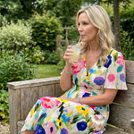 Mirabel | Flutter Sleeve Gathered Waist Floral Print Midi Dress