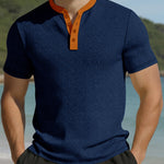 KZZ Men's Breathable Solid-Color Casual T-Shirt