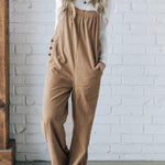 Women's Cozy Corduroy Loose Fit Overalls