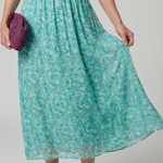 Juna | Short Sleeve Ditsy Floral Print Midi Dress