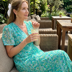 Juna | Short Sleeve Ditsy Floral Print Midi Dress