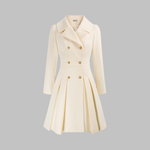Dami - Classy Double Button Long Sleeve Coat