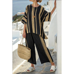 Imogen Walsh | Striped Linen-Blend Two-Piece Set For Women