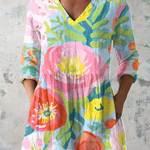 Ayra | Oversized Blouse with Vibrant Print