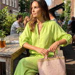 Natalia™ | Zip Front Blouson Top Wide Leg Set