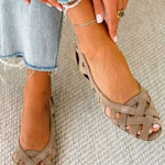 ODETTE | Woven Upper Flat Sandals