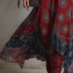 Retro Ethnic Bohemian Print Chiffon Sleeveless Maxi Dress
