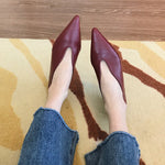 Retro Pointed-toe Low-cut Flat Shoes